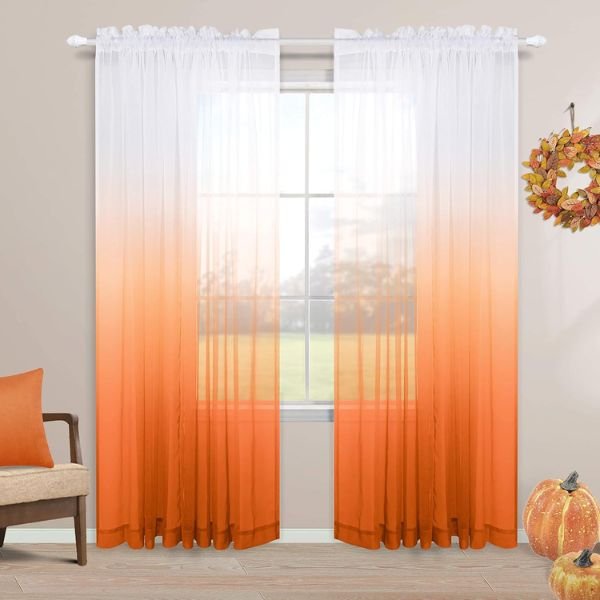 Ombre Thanksgiving Curtains