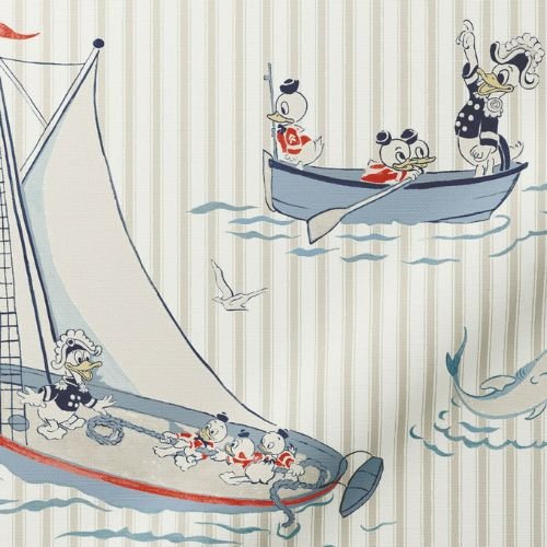 Donald Nautical Stripe Natural Curtains