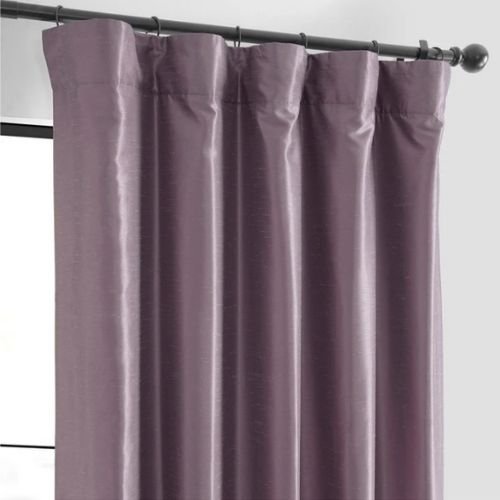 Smokey Plum Silk Curtains
