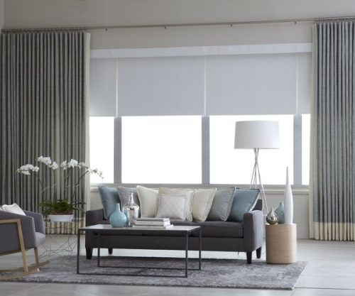 Stylish Curtains And Blinds in Home Living Room